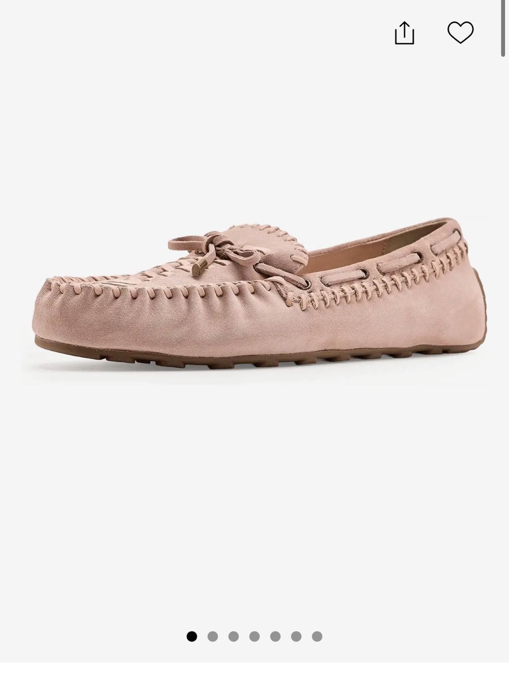 Free People Misty Suede Moccasin Loafer in Blush Pink New Without Tags